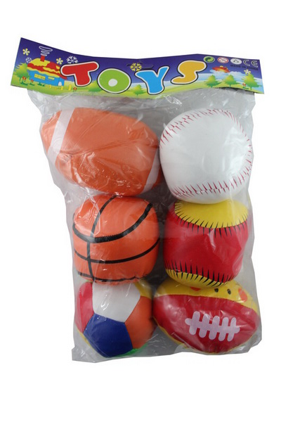 Set de 6 pelotas suaves