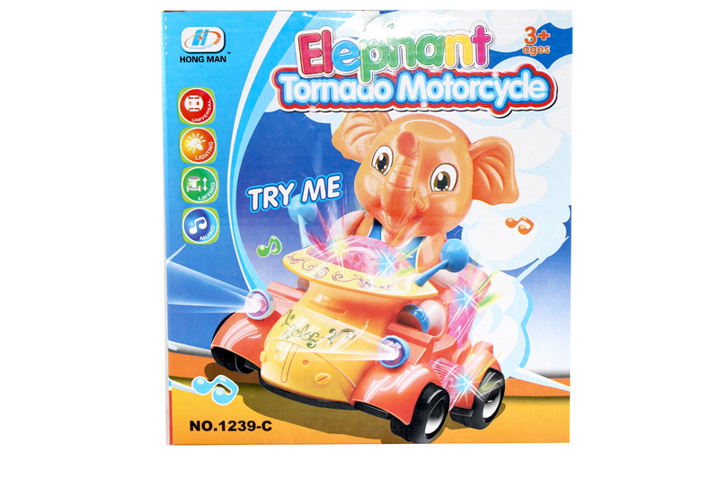 Elefante con Go Kart