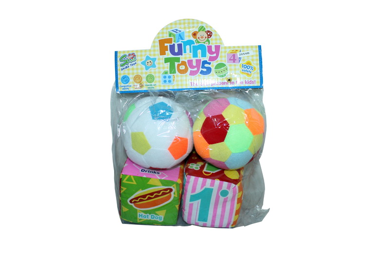 Balones Soccer c/ Cubos Suaves para Bebe